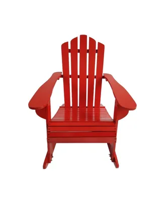 Reclining Wooden Outdoor Rocking Adirondack Chair