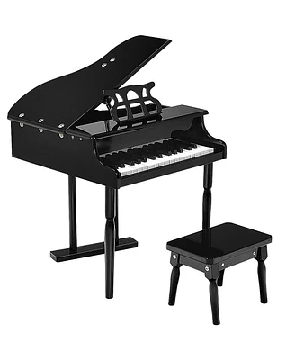 30-Key Kids Piano Keyboard Toy with Bench Piano Lid and Music Rack