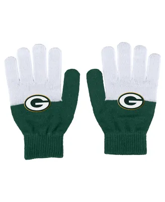 Women's Wear by Erin Andrews Green Bay Packers Color-Block Gloves
