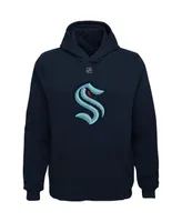 Big Boys Philipp Grubauer Navy Seattle Kraken Player Name and Number Hoodie