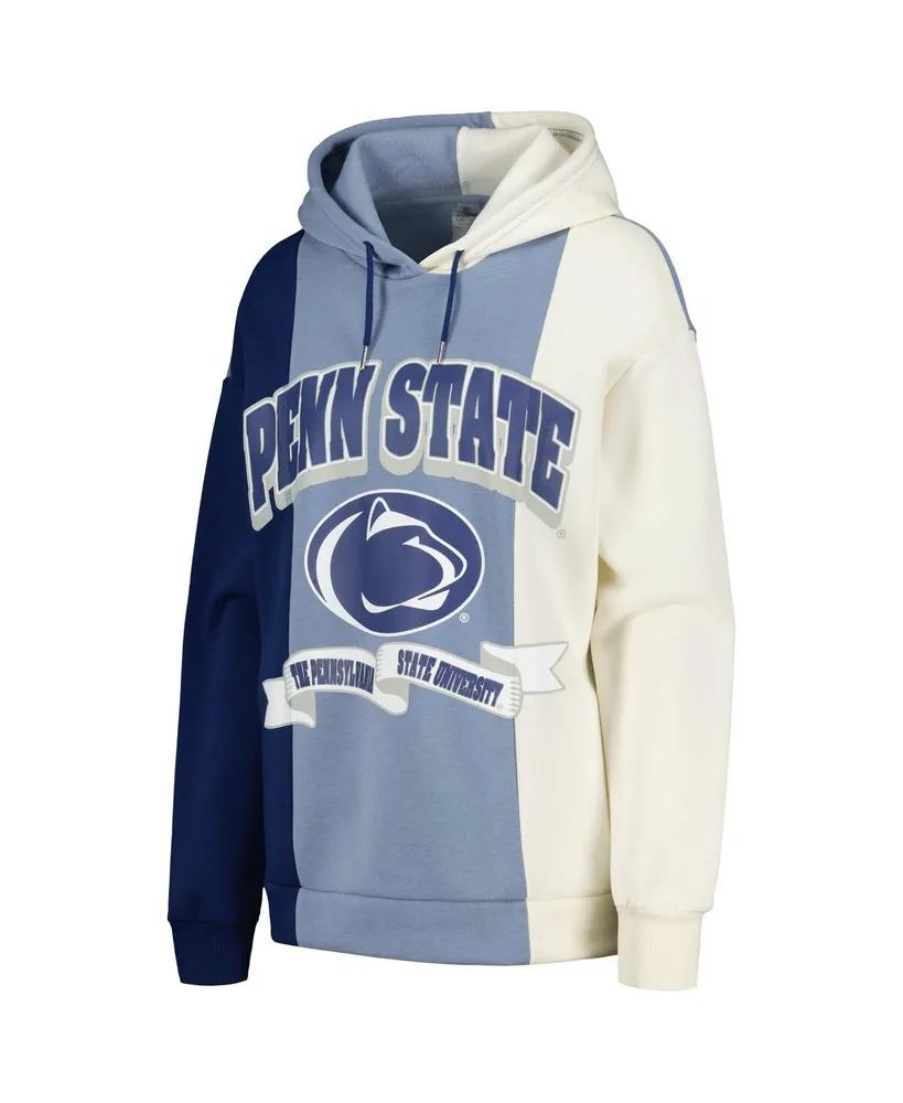 Women's Gameday Couture Navy Penn State Nittany Lions Hall of Fame Colorblock Pullover Hoodie