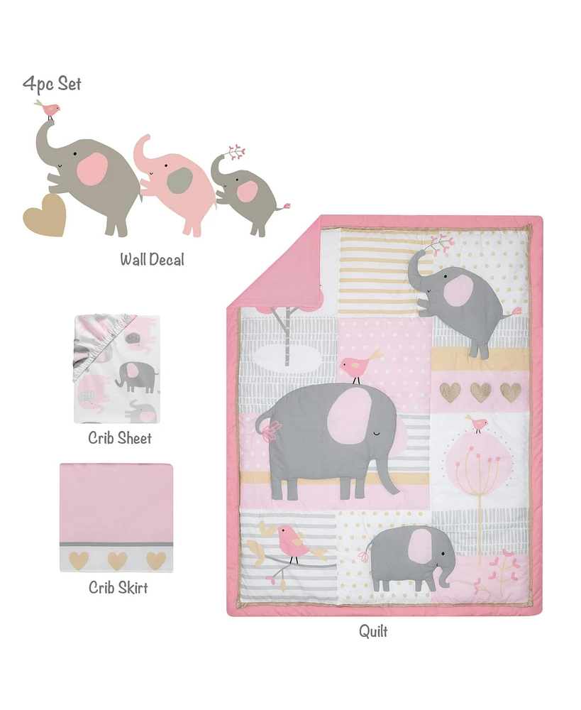 Bedtime Originals Eloise 4-Piece Nursery Baby Crib Bedding Set