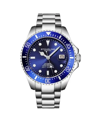 Men's Japanese Seiko NH35 Automatic Self Wind Movement Diver Watch, Stainless Steel Bracelet