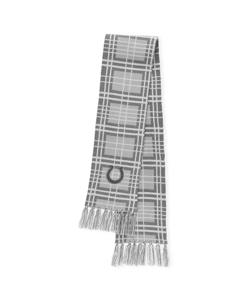 Women's Wear by Erin Andrews Indianapolis Colts Plaid Knit Hat with Pom and Scarf Set