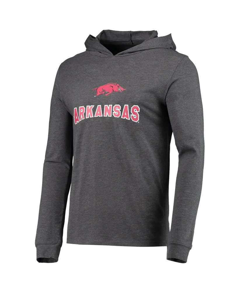 Men's Concepts Sport Cardinal, Heather Charcoal Arkansas Razorbacks Meter Long Sleeve Hoodie T-shirt and Jogger Pajama Set