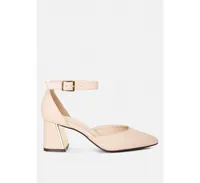 Myla Faux Leather Metallic Sling Heeled Sandals
