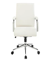 Office Star 41.25" Fabric, Chrome Mid Back Manager's Office Chair