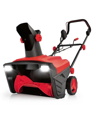 20'' Electric Snow Thrower 120V 15Amp Snow Blower with 180° Rotatable Chute 2 Lights