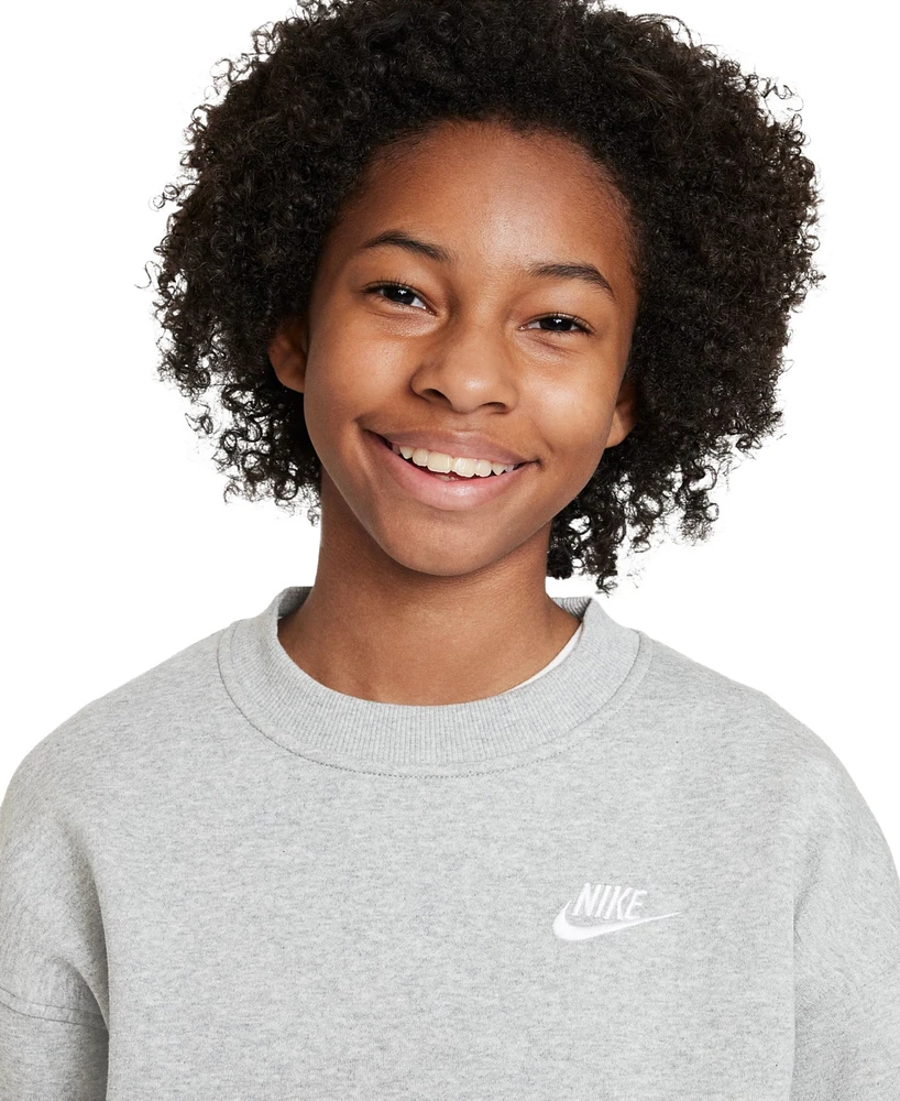 Nike Big Girls Sportswear Club Fleece Oversized-Fit Sweatshirt