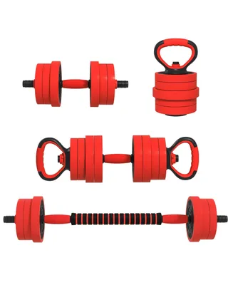 Soozier 55LBS Dumbbells Set Used as Barbell, Kettlebell, Push up Sd
