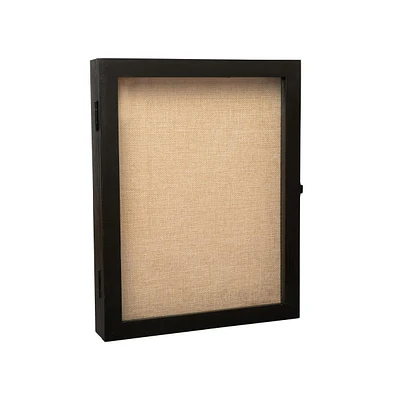 Wood Shadow Box Display Case - Solid With Acrylic Window Security Latch For Mementos And Keepsakes