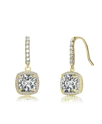 Stylish Asscher Cut Cubic Zirconia Square Drop Earring