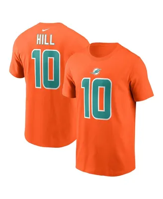 Men's Nike Tyreek Hill Orange Miami Dolphins Player Name and Number T-shirt
