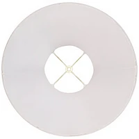 White Medium Bell Lamp Shade 7" Top x 16" Bottom x 12" Slant x 11.5" High (Spider) Replacement with Harp and Finial - Springcrest