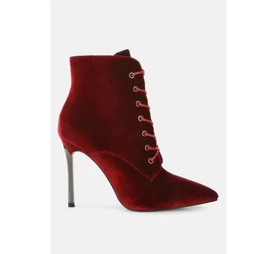 Womens bornsta velvet high heeled boots