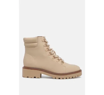 Womens shirly soft leather lace-up boots