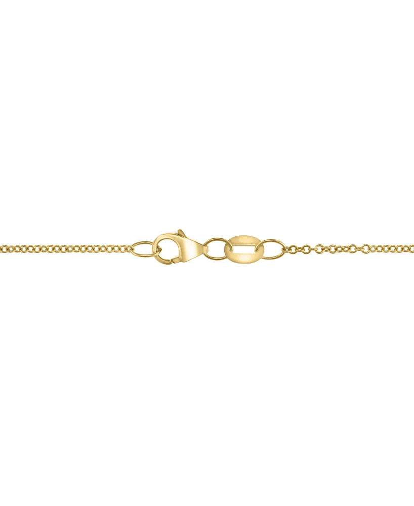 Effy Lab Grown Ruby (6-3/4 ct. t.w.) & Diamond (1-3/8 Oval Halo 18" Pendant Necklace 14k Gold