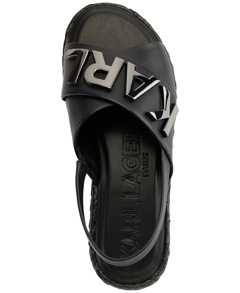 Karl Lagerfeld Paris Women's Charla Slingback Espadrille Sandals