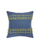 Tabb Indigo & Citron Throw Pillow
