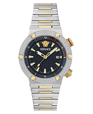 Versace Men's Swiss Two-Tone Stainless Steel Bracelet Watch 43mm