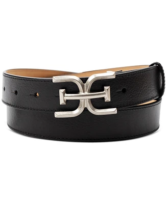 Sam Edelman Women's Slim Double-e Plaque Buckle Belt