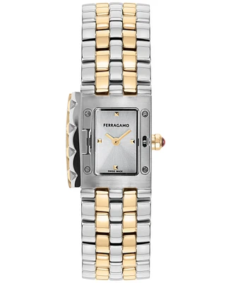 Salvatore Ferragamo Women's Swiss Two-Tone Stainless Steel Bracelet Watch 19x30mm