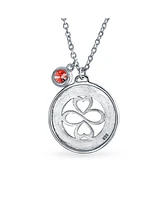 Bling Jewelry Ayllu Symbol Heart Infinity Clover For Love Luck Unity Inspirational Words Round Disc Bff Pendant Necklace For Women Sterling Silver