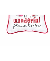 10" x 10" Together Is A Wonderful Place To Be Mouse Valentine's Day Small/Petite Accent Pillow
