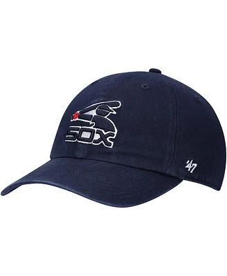 Men's '47 Brand Navy Chicago White Sox 1983 Logo Cooperstown Collection Clean Up Adjustable Hat