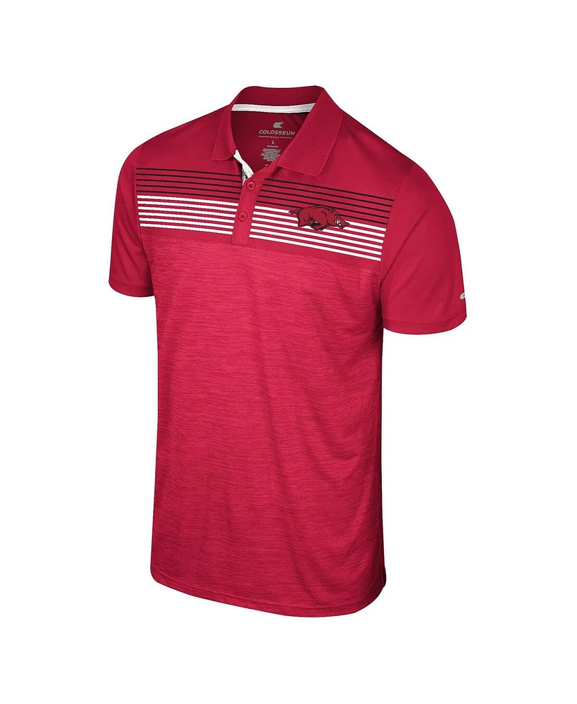 Men's Colosseum Cardinal Arkansas Razorbacks Langmore Polo Shirt