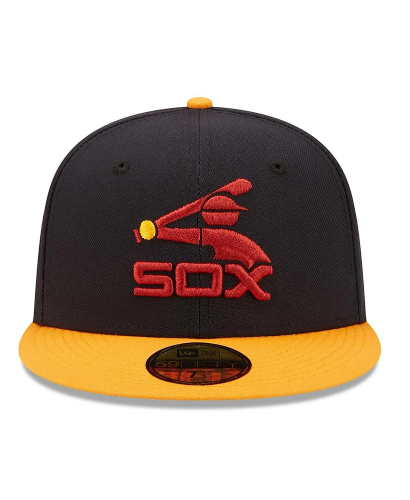 Men's New Era Navy, Gold Chicago White Sox Primary Logo 59FIFTY Fitted Hat