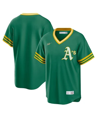 Men's Nike Kelly Green Oakland Athletics Road Cooperstown Collection Team Jersey