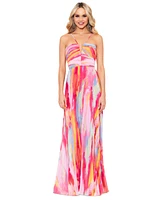 Xscape Women's Pleated Halter Gown