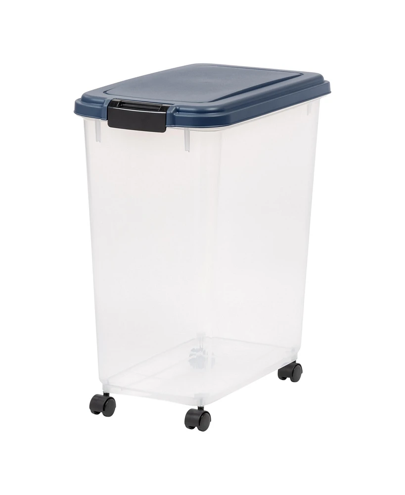 Iris Usa Lbs / Qt WeatherPro Airtight Pet Food Storage Container with Attachable Casters, For Dog Cat Bird and Other Pet Food Storage Bin
