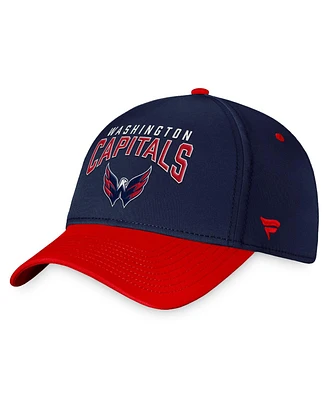 Men's Fanatics Navy, Red Washington Capitals Fundamental 2-Tone Flex Hat