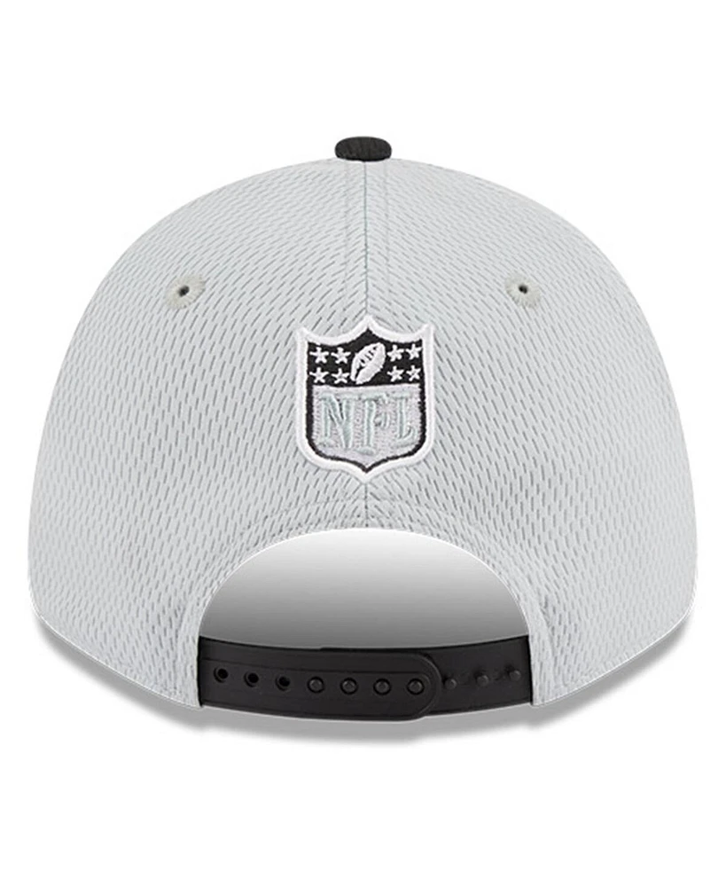 Men's New Era Gray, Black Las Vegas Raiders 2023 Sideline 9FORTY Adjustable Hat