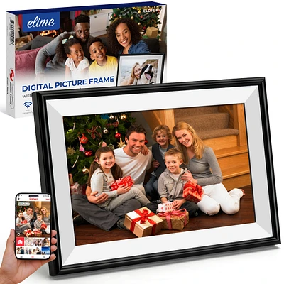 Elime 10.1" WiFi Frameo Digital Picture Frame - Auto Rotate Free Unlimited Storage