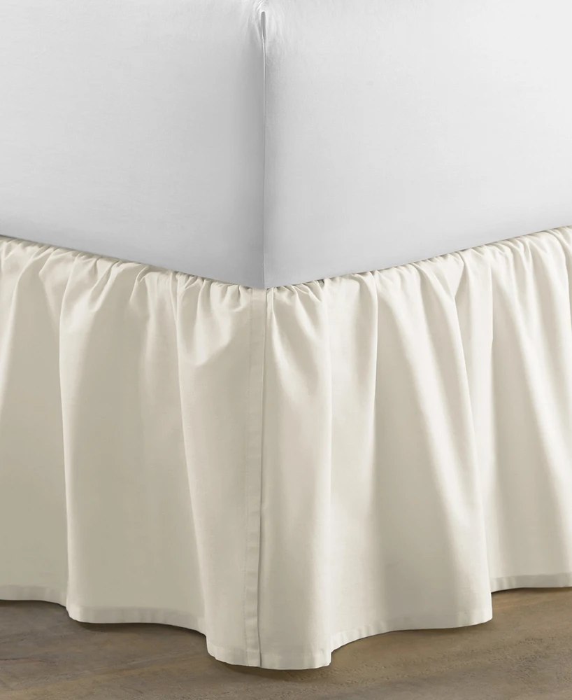 Laura Ashley Solid Ruffled Cotton Bedskirt