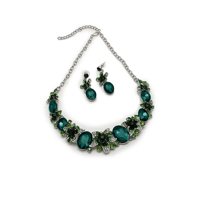 Gemstone Macy's Costume Jewelry Sohi Women's Green Maxi Stone