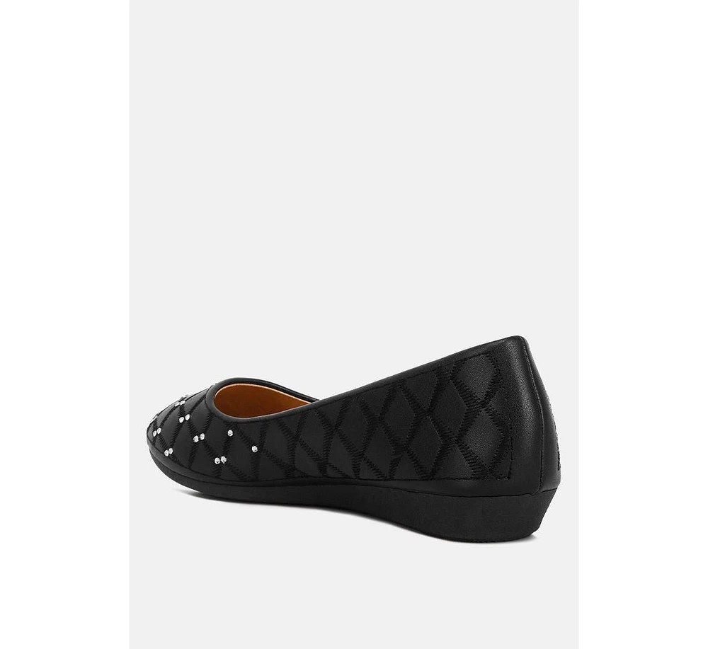 Gia Rhinestone Embellished Women'S Ballerinas