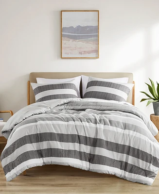 510 Design Blake Stripe Textured Print 3-Pc. Comforter Set, Full/Queen