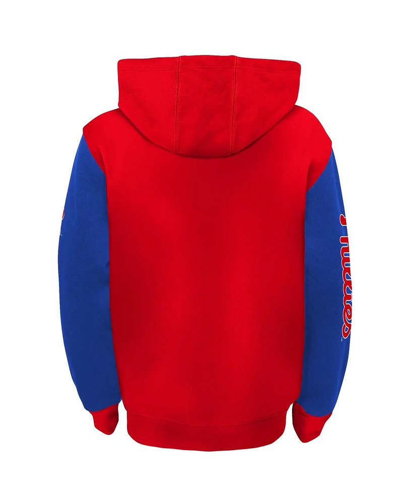 Big Boys Outerstuff Red, Royal Philadelphia Phillies Postcard Full-Zip Hoodie Jacket