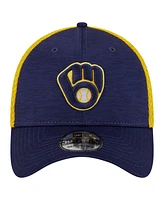 Men's New Era Navy Milwaukee Brewers Neo 39THIRTY Flex Hat