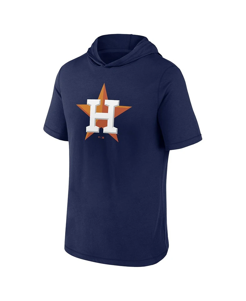 Men's Fanatics Navy Houston Astros Short Sleeve Hoodie T-shirt