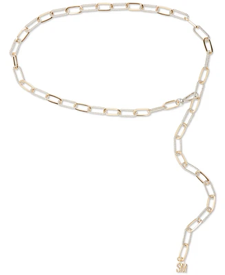 Steve Madden Women's Two-Tone Paperclip Chain Belt