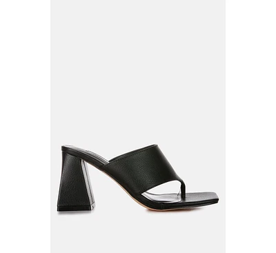 Muse Me Triangular Block Heel Thong Sandals
