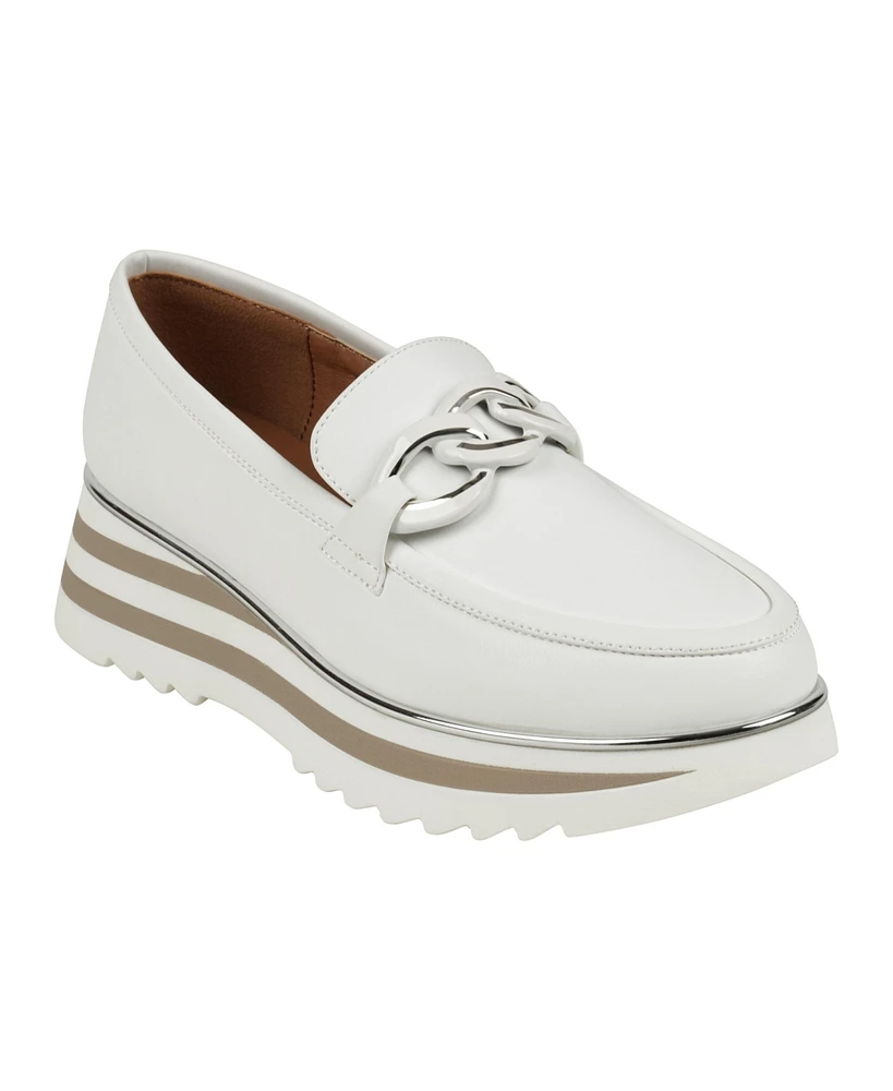 Gc Shoes Women's Geneva Chain Slip On Platform Loafers