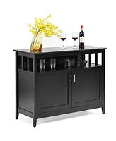 Kitchen Sideboard Buffet Server Cupboard Storage Cabinet with 2 Doors
