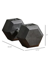 Soozier 50bs/Single Set of 2 Dumbbell Weights for Home Gym Cardio Exercise