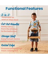 ECR4Kids Kids Sit or Step Stool, Natural